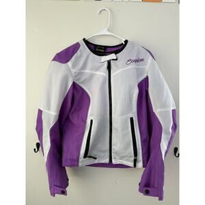 Scorpion Women’s Motorcycle Mesh Jacket Purple White Riding Armor Size M